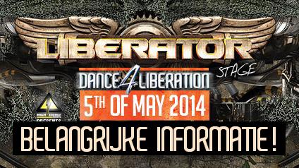 Let op! Belangrijke info Dance4liberation/Liberator outdoor!